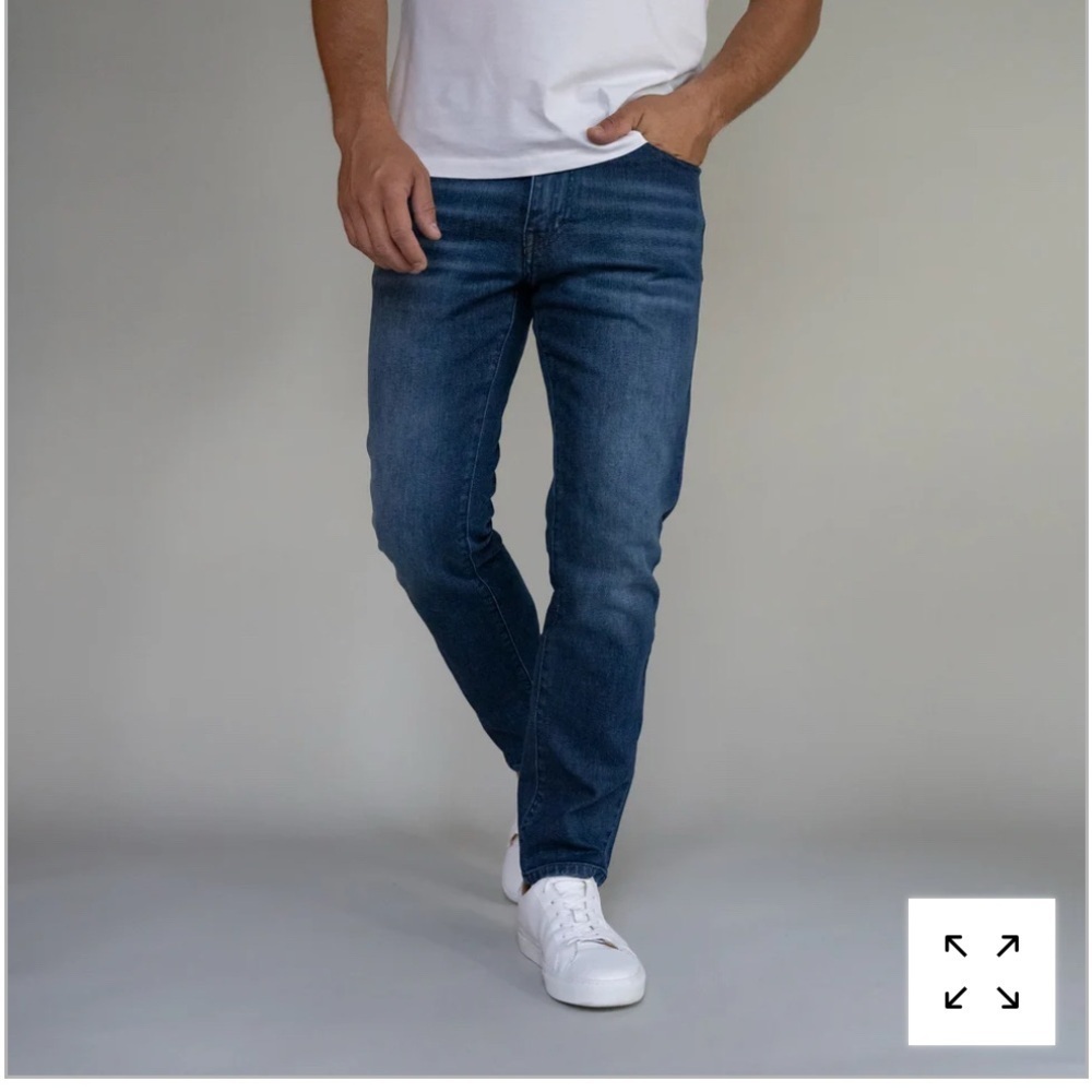 Bandanny Denim Distressed Dark Wash Jeans Made In Italy Modern Minimalist 29x26